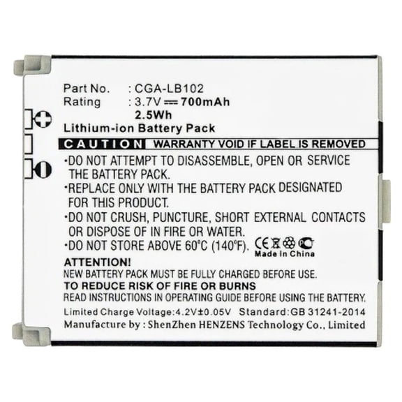 Batteries N Accessories BNA-WB-L8392 Cell Phone Battery - Li-ion, 3.7V, 700mAh, Ultra High Capacity Battery - Replacement for Panasonic CGA-LB102 Battery
