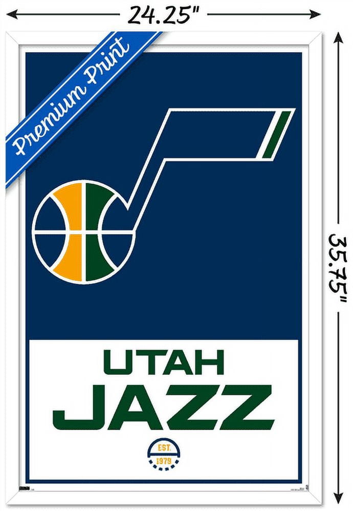 NBA Utah Jazz - Logo 21 Wall Poster, 22.375" x 34", Framed