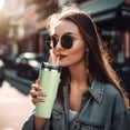 thumbnail image 6 of 10.5 in Long Reusable Plastic Straws with Brush, Tritan Hard Plastic Tumbler Straws, 10 Rainbow Colored Replacement Straw for 16 OZ 20 OZ 30 OZ Stanley, YETI, Starbucks Tumblers, Mason Jars, 6 of 17