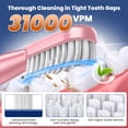 thumbnail image 5 of Smyeviva Sonic Electric Toothbrush for Adults High Power Rechargeable 10 Brush Heads 5 Modes Smart Timer Soft Bristle Toothbrushs(Pink), 5 of 11