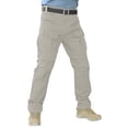 thumbnail image 6 of SOOMLON Cargo Work Pants for Men Big and Tall Cropped Pants Button Waterproof Pants Work Travel Outdoor Sport Gym Pants, 6 of 6