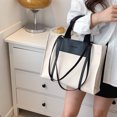 thumbnail image 4 of Bolso de mano para mujer bolso de hombro informal de gran capacidad en contraste para mujer regalos de cumpleaños FLhrweasw Nuevo, 4 of 9