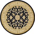 thumbnail image 1 of Unique Loom Edinburgh Tapis de Conception Florale Française 6' x 6' Ronde Noir/beige, 1 of 1