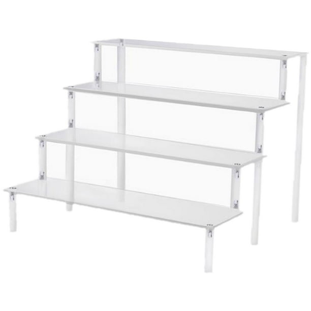 Estante de acrílico transparente multiusos con múltiples escaleras para exhibir figuras, modelos de automóviles y escritorios. 4 escalera