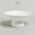 thumbnail image 4 of over&back Stoneware Large Footed Food Bowl - Kitchen and Dining Room Stand Perfect for Fruit, Bread, Candy, and More - 11" D x 4.9" H - 2.3 Quarts - Semi-Matte White, 4 of 8