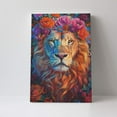 thumbnail image 4 of 16x24 inch Canvas Frameless Painting Flower & Lion,Zoo Decor Accessory,Exquisite Flower & Lion Art Decor Posters & Prints,Gift For Flower & Lion Enthusiast,Bathroom,Living Room,Man Cave Decor, 4 of 6