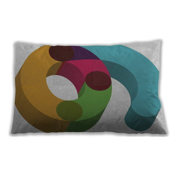 Ahgly Company Outdoor Rectangular Patterned Lumbar Throw Pillow, 13 inch by 19 inch