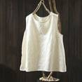 thumbnail image 5 of Diufon Cotton Linen Tank Tops for Women Plus Size Summer Sleeveless Crewneck Shirts Casual Loose Blouse, 5 of 10