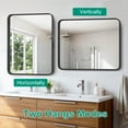 thumbnail image 5 of 22x30 Inch Bathroom Mirror Large Rectangle Vanity Framed Mirror for Wall, Tempered Glass, Hangs Horizontally or Vertically, 5 of 8