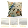 thumbnail image 4 of Chilfamy Spring Summer Birds Decorative Throw Pillow Covers Multi Size, Chickadee Goldfinch Bluebird Porch Outdoor Home Decor, Sparrow Branches Vintage Couch Cushion Case, 4 of 5