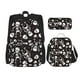 thumbnail image 1 of Disketp Skeleton Mochila Estampada de Gran Capacidad con Lonchera y Estuche, Set de 3 Piezas para Estudiantes, 1 of 7