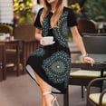 thumbnail image 3 of Disketp Mandala para Vestido de Manga Corta para Mujeres, Vestidos de Verano para Mujeres, Casual y Holgado para la Playa, 3 of 6