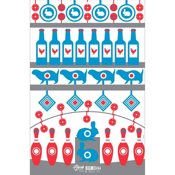 Ez Aim Shooting Gallery Paper Shooting Target & Backer, Corrugated, 23" x 35," Tan