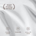 thumbnail image 4 of Bare Home Organic Jersey Sheet Set - 100% Organic Cotton - Deep Pocket - 4 Piece - Queen, White, 4 of 10