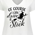thumbnail image 4 of Inktastic Of Course I Can Drive a Stick with Witch Women's Plus Size V-Neck T-Shirt, 4 of 5