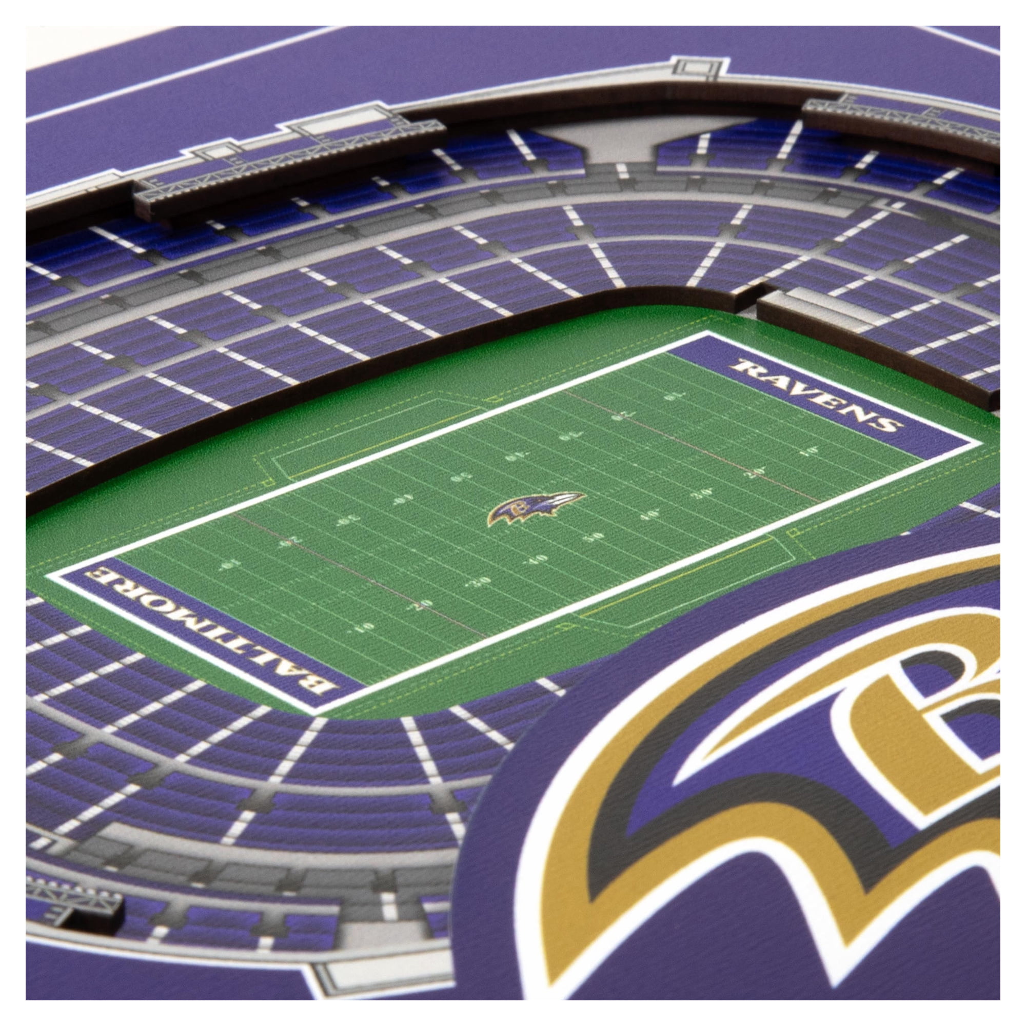 IDNA Baltimore Ravens 12" x 12" Stadium Series 3D Wall Art