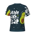 thumbnail image 6 of Qekee Avocado in Space1 Classic Fit T-Shirt Men's Shirt Men's Tight Short Sleeves for Exercise, Running, Mountaineering - Avocado in Space1, 6 of 9