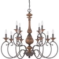 thumbnail image 2 of Quoizel ABN5012RK Auburn 12-Light Foyer Chandelier in Rustic Black, 2 of 4