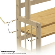 Sorbus Countertop Organizer and Spice Rack Storage, 3-Tier Bamboo 16.25 H Countertop Spice Rack