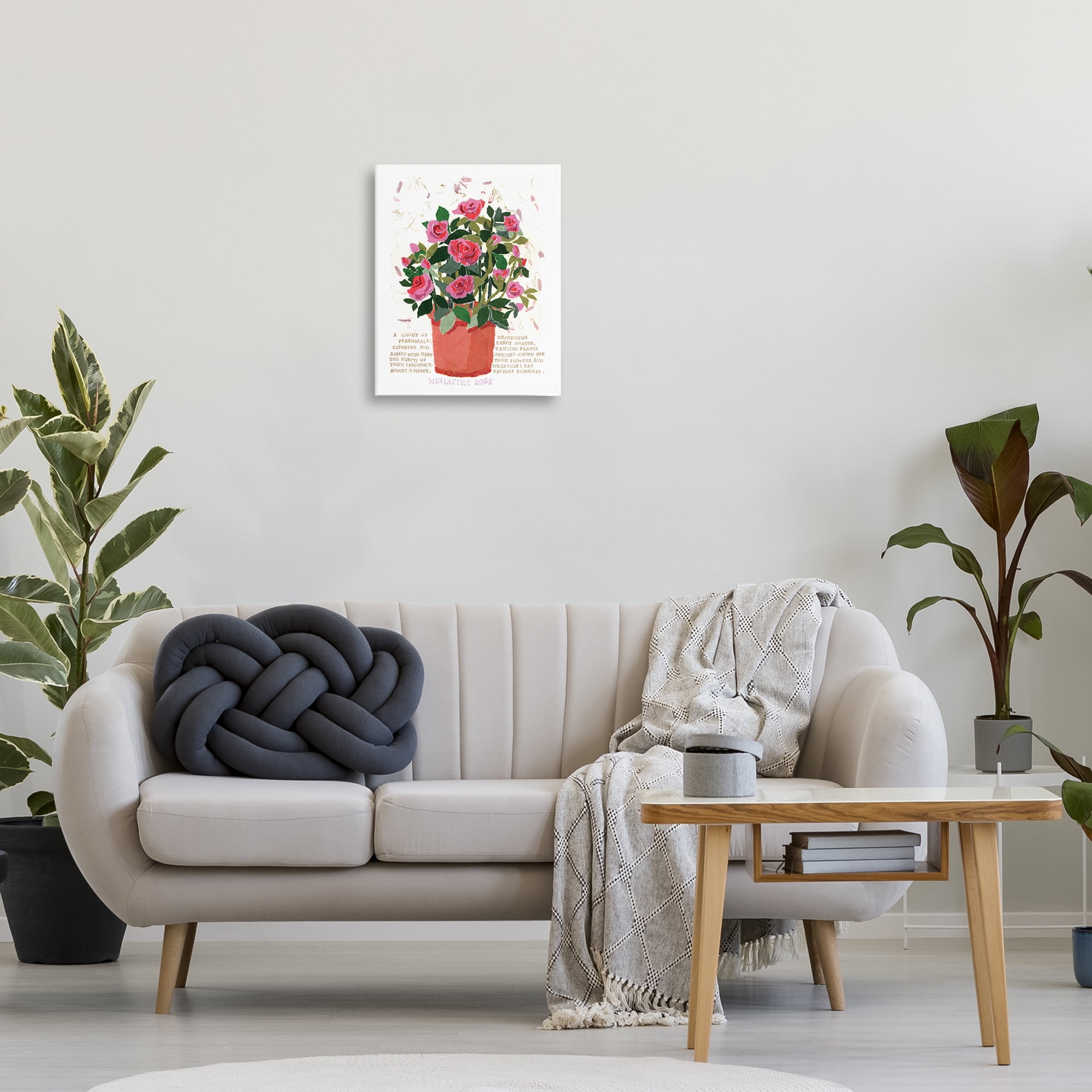 Stupell Industries Mini Roses Bouquet Botanical & Floral Painting Gallery Wrapped Canvas Art Print Wall Art, 16 x 20