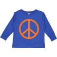 thumbnail image 3 of Inktastic Funky Orange Peace Sign Boys or Girls Long Sleeve Toddler T-Shirt, 3 of 5