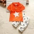 thumbnail image 2 of Children's Summer New Short Sleeve Set for Boys One Star Patch Printed Fashion Two Piece Set, 2 of 4