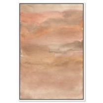 Sienna Pigments Blend Boho Abstract Wall Art Canvas Wall Art by Art Remedy, White Floater Frame, 17" x 25"