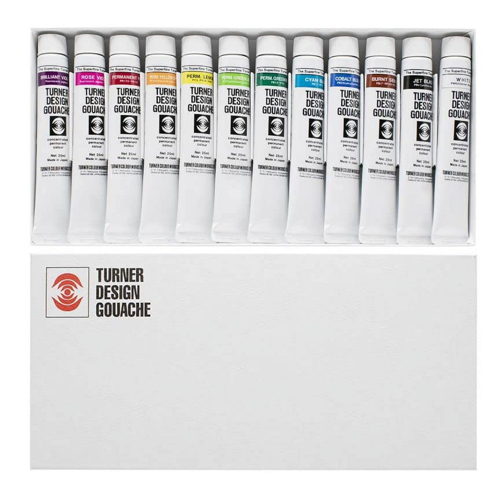 Turner : Acrylic Gouache Paint : 11ml : Earth Set : 12 Colours - Clearance  : Watercolor, Gouache & Ink - Clearance - Special Offers