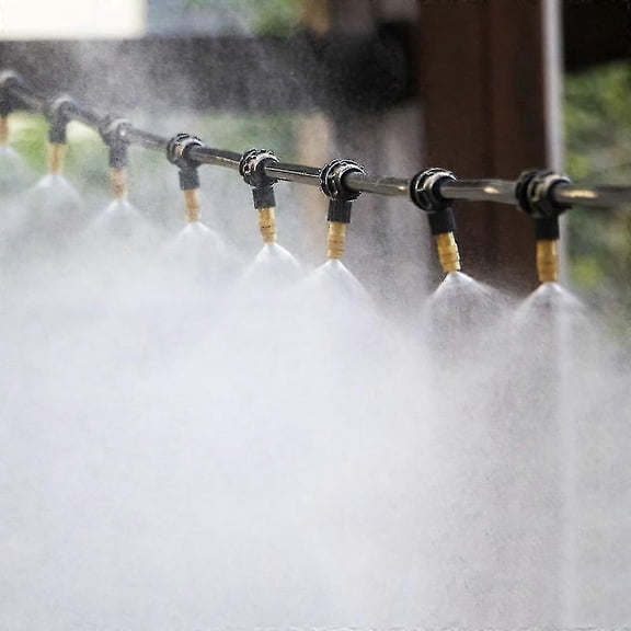 10m Automatic Watering Kits Micro Misting Spray Cooling System Garden Agriculture Greenhouse Irrigation Spray Brass Mist