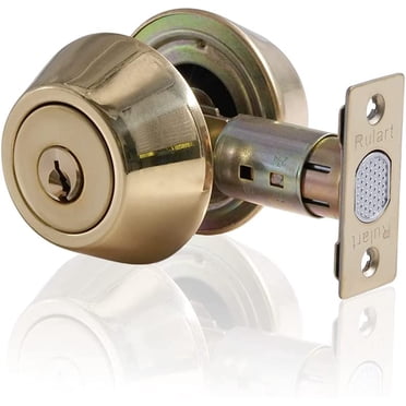 Double Keyed Deadbolt Lock - Keyed Both Sides Adjustable Cylinder For Interior & Exterior Doors