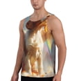 thumbnail image 2 of Gukieu Rainbow English Cocker Spaniel Print Men's Quick Dry Fitness Vest, Round Neck Sleeveless Fitness Bodybuilding Top-Medium, 2 of 7