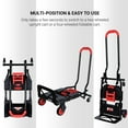 thumbnail image 3 of Diable Pliant Robuste Capacité 265 Lb, Chariot Portable à Positions Multiples avec 4 Roues pour Entrepôt, Déménagement, Camping, Bureau et Bagage, 3 of 10