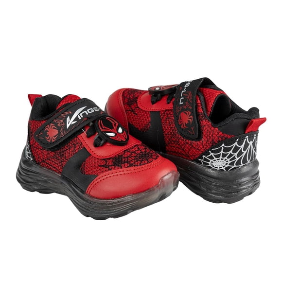 Tenis Spiderman Luces Led Niño Kings Lu 05628 negro 15.0