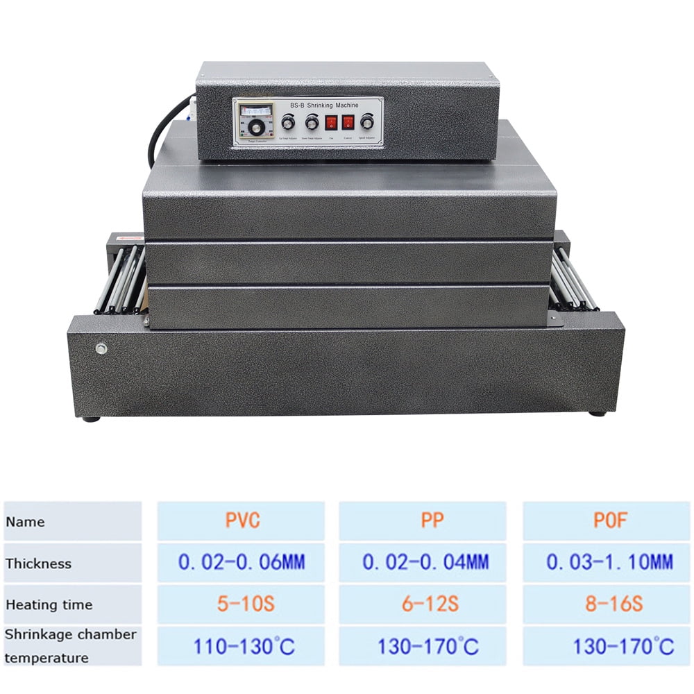 Electric Chained Type Shrink Tunnel Packaging Machine POF PVC Heat Shrink Packaging Machine 220V