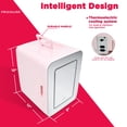 thumbnail image 5 of FRIGIDAIRE EFMIS170-PINK Mini nevera personal portátil compacta, capacidad de 10 l, 15 latas, maquillaje, cuidado de la piel, libre de freón y respetuoso con el medio ambiente, 5 of 5