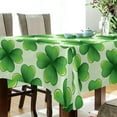 thumbnail image 3 of Coolnut St Patrick's Day Clover Tablecloth, Waterproof Washable Polyester Square Table Cover, Durable Tablecloth for Kitchen Dining Table Party Decor, 60"X 90", 3 of 7