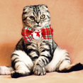 thumbnail image 3 of BotaniNest Nœud Papillon Col avec Motif Imprimé Festif pour Chats et Design Coloré en Toile, 3 of 4