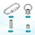 thumbnail image 3 of 2 Pack M10 Lifting Eye Nut Kit, Bolt Screw Ring, 132 lbs Chrome Color, 3 of 7