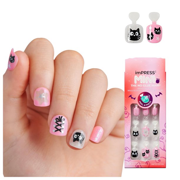Uñas Postizas KISS imPRESS Mini Halloween 'Boo-Ya' para Niños
