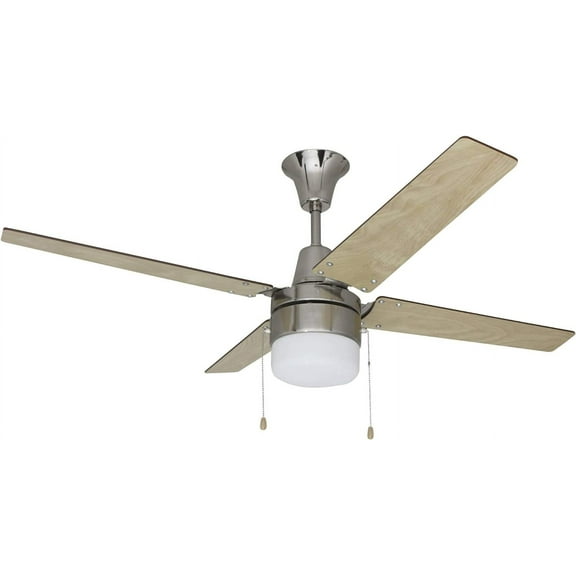 Litex Industries UBW48BC4L Wakefield Collection Ceiling Fan, 48, Brushed Chrome