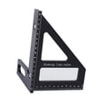 thumbnail image 2 of Regla de medición de ángulo múltiple 45/ de alta regla de alta precisión Triángulo de protractor cuadrado para carpintería de carpintería de 8.5x7.9x11.2cm, 2 of 8