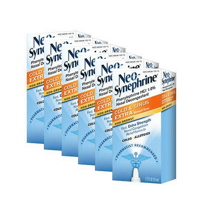 Neo-Synephrine Nasal Spray , Extra Strength Formula, 0.5-Ounce pack of 6