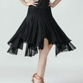 thumbnail image 5 of Women's Ballroom Dancing 360 Degree Long Swing Latin Salsa Rumba Flamenco Dance Skirts for Practice, 5 of 6