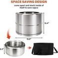 thumbnail image 4 of HGD 20 inch Portable Smokeless Fire Pit - Stainless Steel Bonfire Firepit with Airflow Technology for Efficient Outdoor Heating - Includes Carry Bag - Perfect for Gatherings, RV Travel, and Backyard, 4 of 10