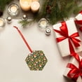 thumbnail image 6 of Honeii Mushroom Leaf Print Christmas Tree Acrylic Ornament | Christmas Decoration, Living Room Bedroom Garden Seasonal Decor for Christmas Tree-Hexagon, 6 of 7