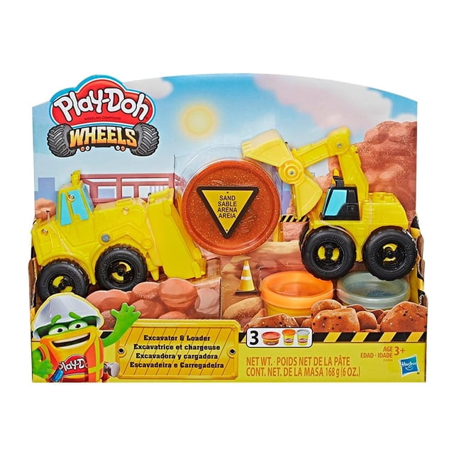 Set de Masas Modeladoras Play-Doh Hasbro Excavadora y Cargadora Wheels