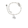 thumbnail image 2 of Delight Jewelry Silvertone Large I Love You Heart Silver-tone Paw Infinity Link Chain Bracelet, 6"+2" Extender, 2 of 3