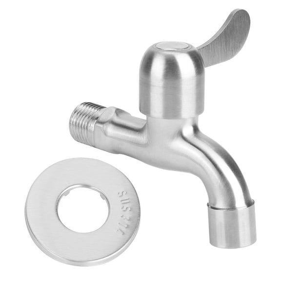 LAZIOEGR 304 Stainless Steel Single‑Lever Faucet – Lead‑Free, Rust‑Resistant, Kitchen & Laundry Wall‑Mount Tap