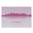 thumbnail image 1 of Oakland Cutting Board, Calligraphic Modern Illustration with a City Skyline, Decorative Tempered Glass Cutting and Serving Board, in 3 Sizes, by Ambesonne, 1 of 2