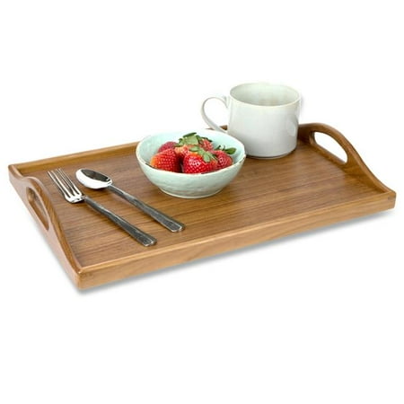 

HomeRoots 475990 Designer Solid Teak 19 in. Serving Tray Brown